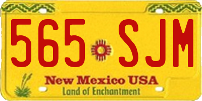 NM license plate 565SJM