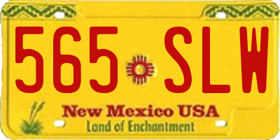 NM license plate 565SLW