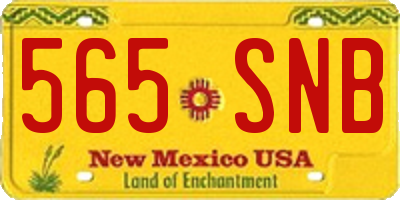 NM license plate 565SNB