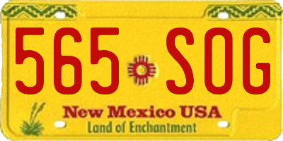 NM license plate 565SOG