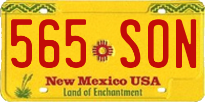 NM license plate 565SON