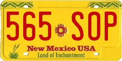 NM license plate 565SOP