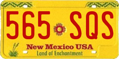 NM license plate 565SQS