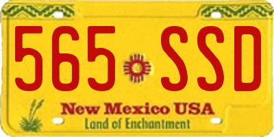 NM license plate 565SSD