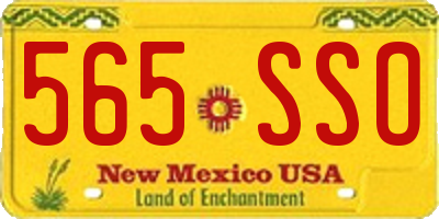 NM license plate 565SSO