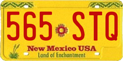 NM license plate 565STQ