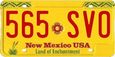 NM license plate 565SVO