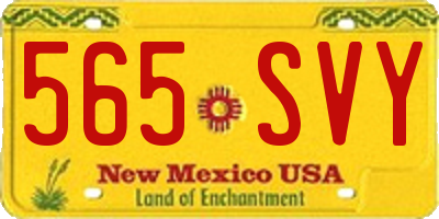 NM license plate 565SVY