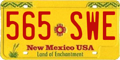 NM license plate 565SWE