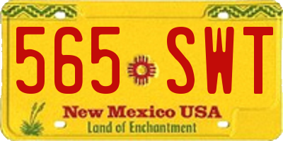 NM license plate 565SWT