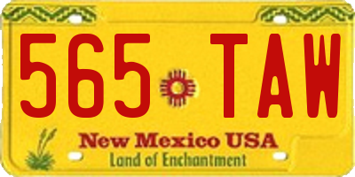 NM license plate 565TAW