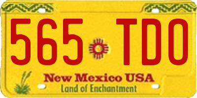 NM license plate 565TDO