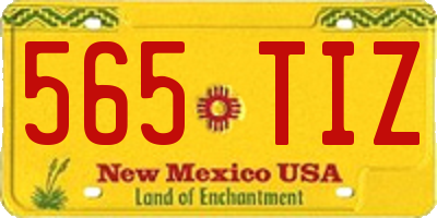 NM license plate 565TIZ