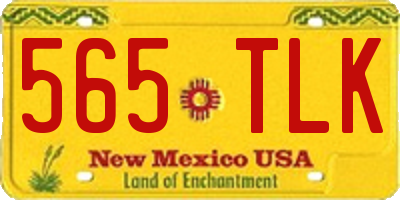 NM license plate 565TLK