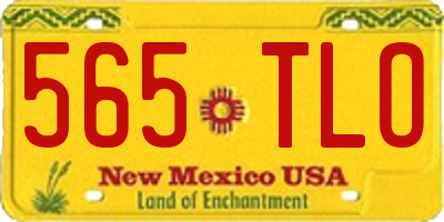 NM license plate 565TLO