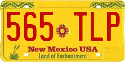 NM license plate 565TLP