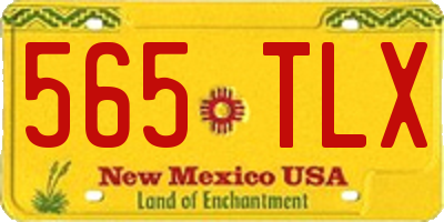 NM license plate 565TLX