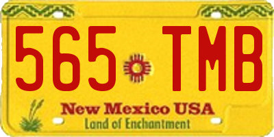 NM license plate 565TMB