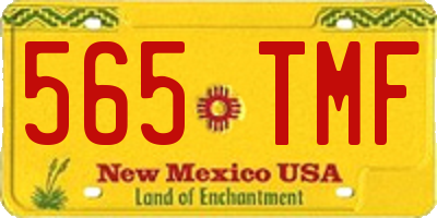 NM license plate 565TMF