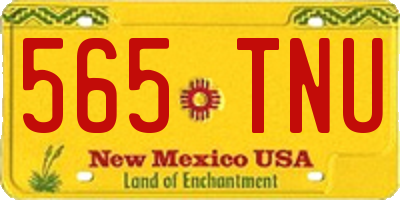 NM license plate 565TNU