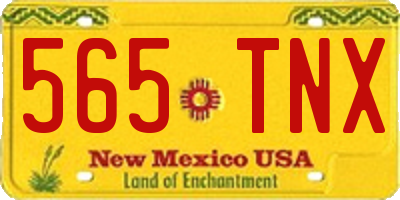 NM license plate 565TNX