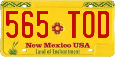 NM license plate 565TOD