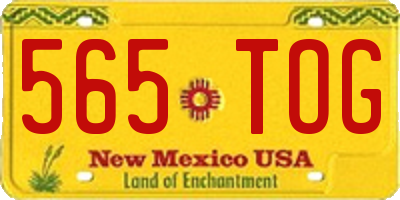NM license plate 565TOG