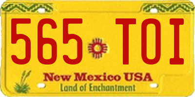 NM license plate 565TOI