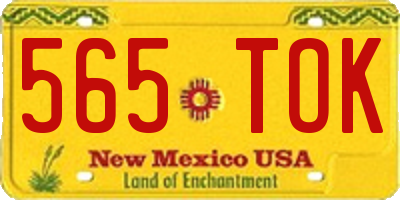 NM license plate 565TOK