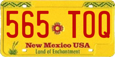 NM license plate 565TOQ