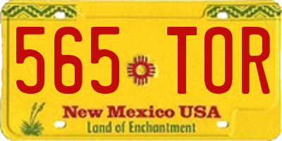 NM license plate 565TOR