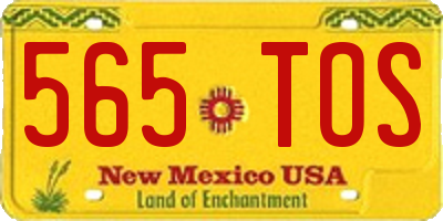 NM license plate 565TOS