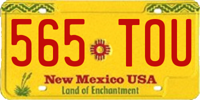 NM license plate 565TOU