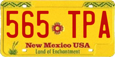 NM license plate 565TPA
