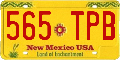 NM license plate 565TPB