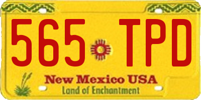 NM license plate 565TPD
