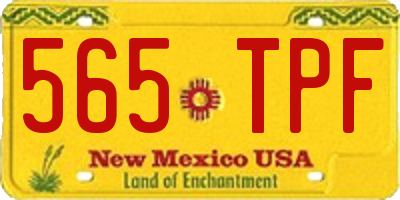NM license plate 565TPF