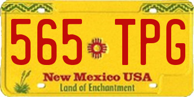 NM license plate 565TPG