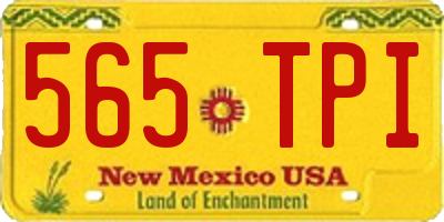 NM license plate 565TPI