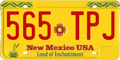 NM license plate 565TPJ