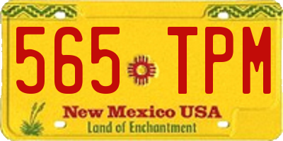 NM license plate 565TPM