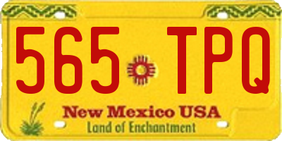 NM license plate 565TPQ