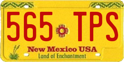 NM license plate 565TPS