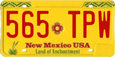 NM license plate 565TPW