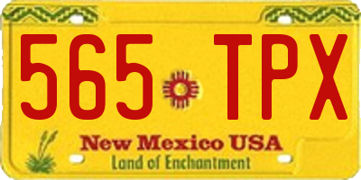 NM license plate 565TPX