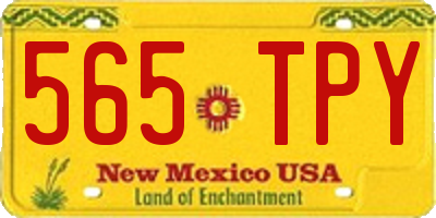 NM license plate 565TPY