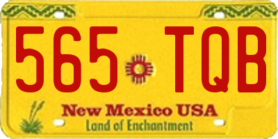 NM license plate 565TQB