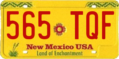 NM license plate 565TQF