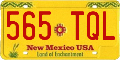 NM license plate 565TQL