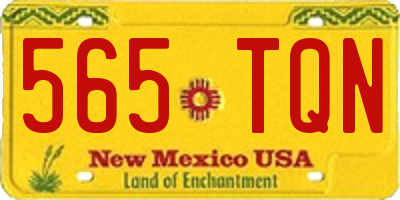 NM license plate 565TQN